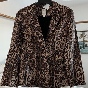 Cinq à Sept Leopard Print Blazer
